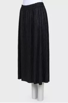Black regular fit skirt