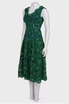 Dress with green lace