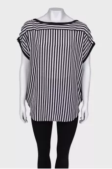 Striped silk blouse