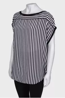 Striped silk blouse