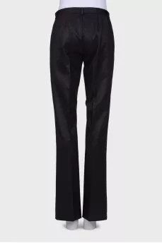 Regular fit trousers with tag