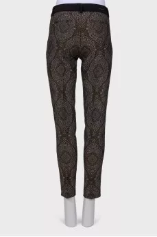 Trousers with an abstract pattern
