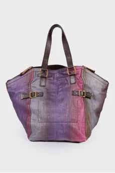 Multicolor bag with straps