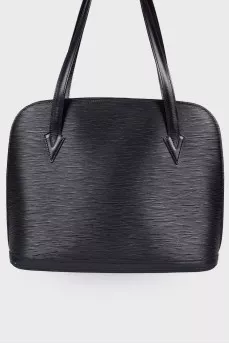 Vintage bag Lussac Epi Leather Noir