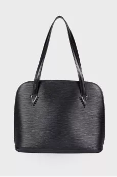 Vintage bag Lussac Epi Leather Noir