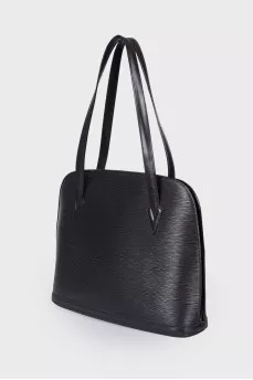 Vintage bag Lussac Epi Leather Noir