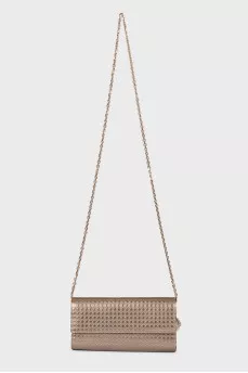 Сумка-клатч Metallic Microcannage Patent Leather Croisiere Wallet On Chain