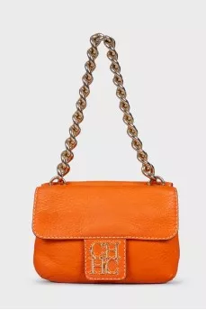 Orange bag with chain