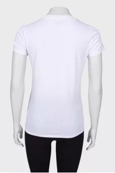T-shirt with sequin logo