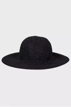 Black hat with rhinestones