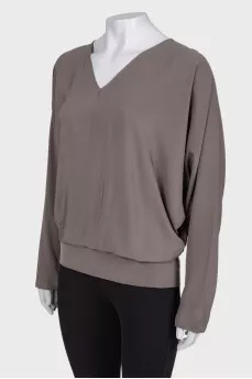 Bat sleeve blouse with tag