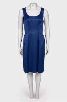 Silk blue dress