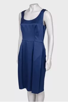 Silk blue dress