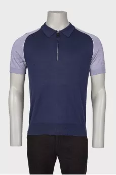 Men's zip polo shirt