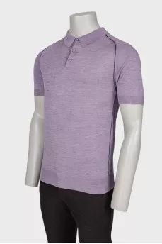 Men's silk lilac T-shirt