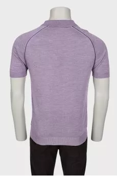 Men's silk lilac T-shirt