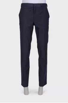 Men's classic dark blue trousers