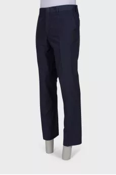 Men's classic dark blue trousers