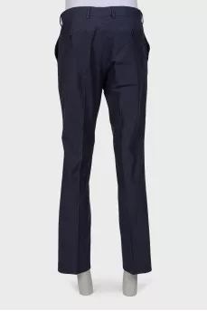 Men's classic dark blue trousers