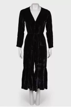 Black velor jumpsuit