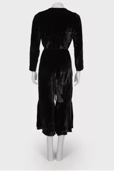 Black velor jumpsuit