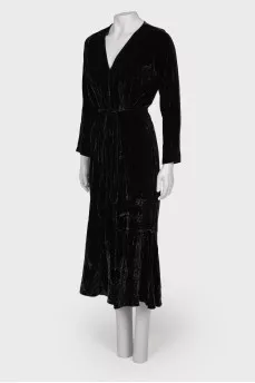 Black velor jumpsuit