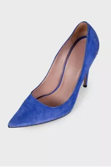 Light blue stiletto heels shoes