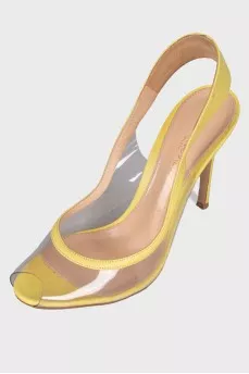 Translucent yellow shoes