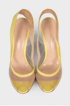 Translucent yellow shoes