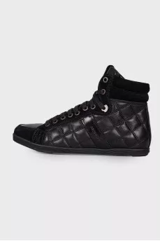 Lace-up leather boots