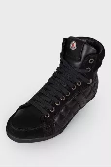 Lace-up leather boots