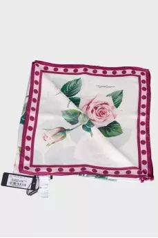 Silk scarf in floral print