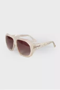 White textured sunglasses