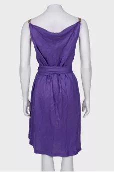 Purple wrap dress