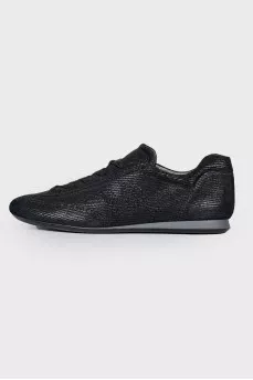 Glitter flat sneakers