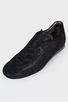 Glitter flat sneakers