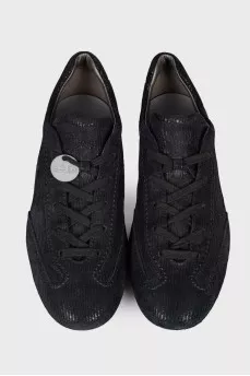 Glitter flat sneakers