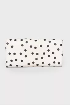 Polka dot leather wallet