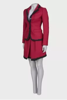 Wool jacket and skirt suit