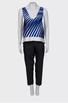 Loose fit top and trousers suit