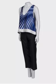 Loose fit top and trousers suit