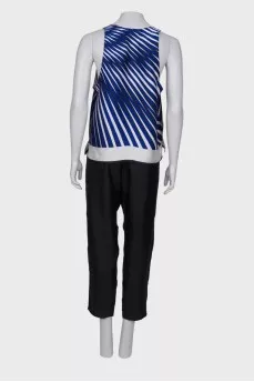 Loose fit top and trousers suit