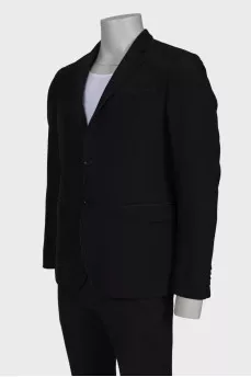 Men's black fitted jacket