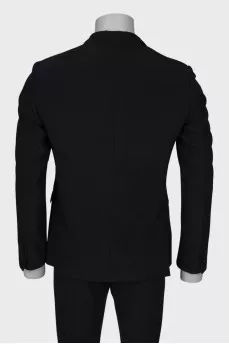 Men's black fitted jacket