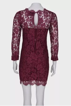Lace burgundy dress