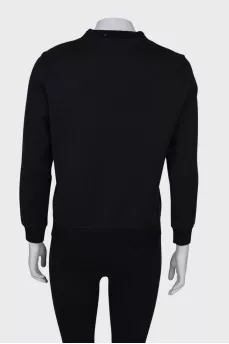 Sweatshirt with branded logo and appliqué