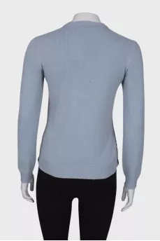 Cashmere sweater with fur