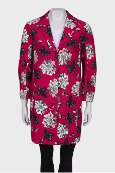 Pink floral coat
