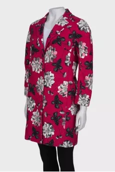 Pink floral coat