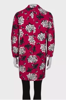 Pink floral coat